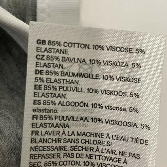 NWT H&M Bra sz 6 White/Gray Wireless Unlined Adjustable Straps Pullover - Picture 3 of 8